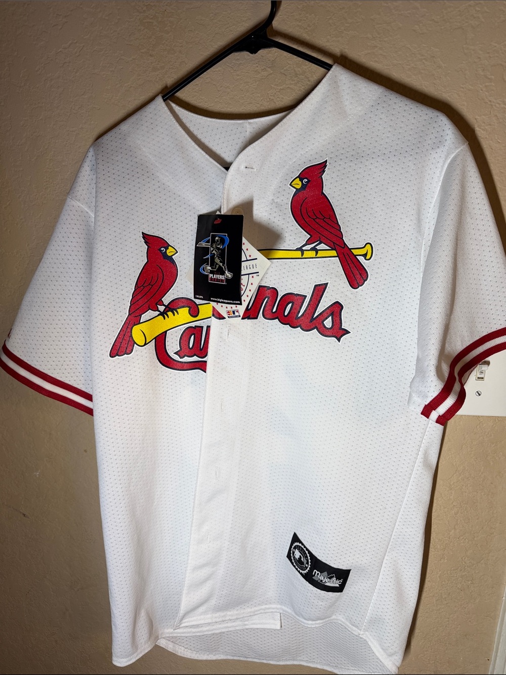 Majestic St. Louis Cardinals White and Red Baseball Jersey ( mark mcgwire )